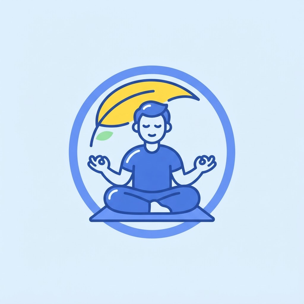 Ilustración de una persona meditando, representando un wellness center